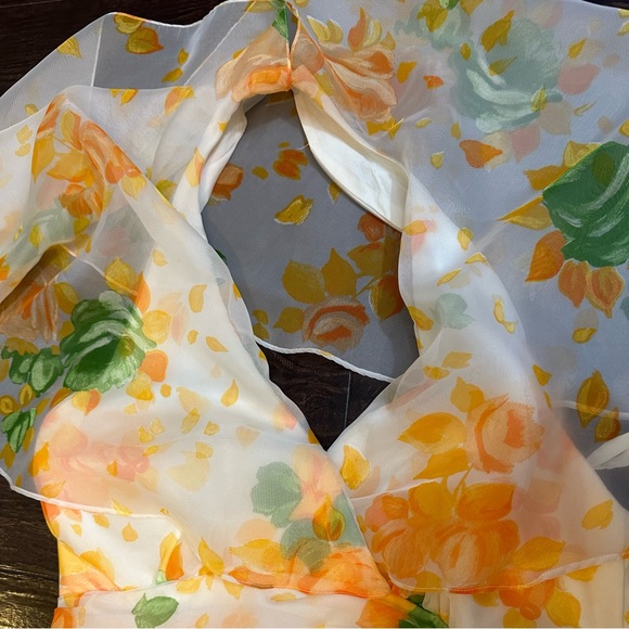 Authentic vintage 1970's Lorrie Deb gown with cape - Picture 13 of 17